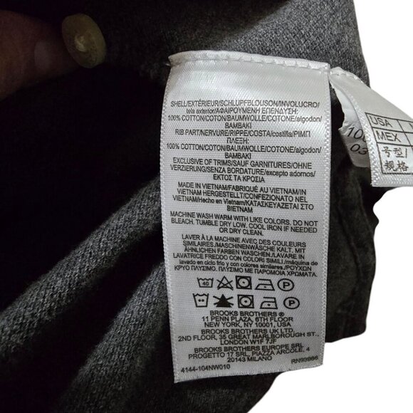 Brooks Brothers 1818 Gray Slim Fit Polo Shirt Sz M - Picture 10 of 11